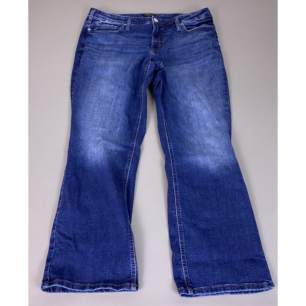 Silver Jeans Co Elyse Slim Boot Jeans Women's 18W L31 Blue Medium Wash Denim